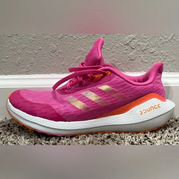 Adidas Pink and Orange Athletic Sneakers - Picture 8 of 9